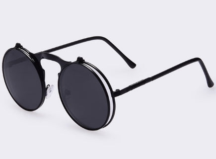 Retro Flip Up Polarized Sunglasses Metal Frame Lightweight Sun Glasses Universal Fit 130 MM Sunglasses For All