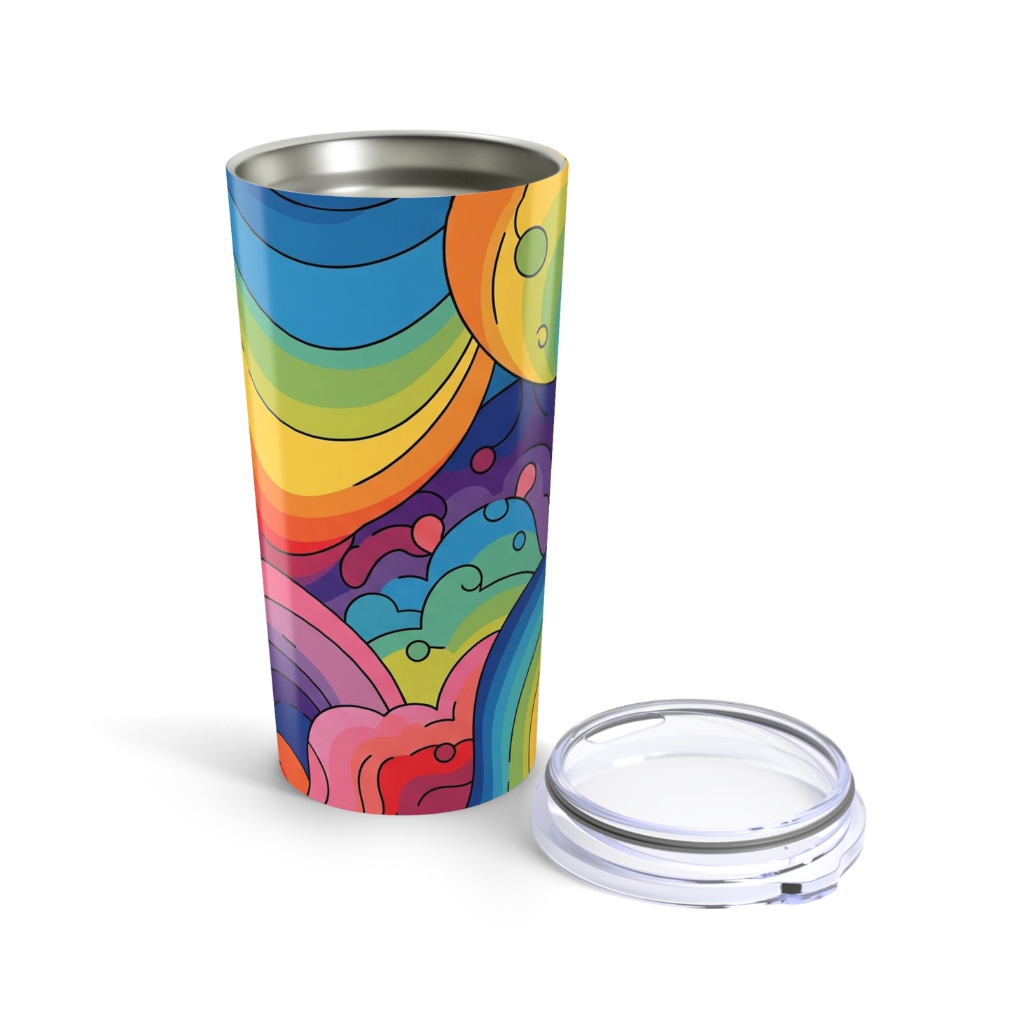 20oz Stainless Steel Travel Mug With Double Wall Vacuum Insulation Keeps Hot Or Cold Drinks Spill Resistant Durable