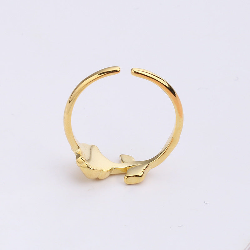 Rose Flower Ring For Women Girls 925 Sterling Silver Jewelry Electroplated Rose Gift Anniversary Gift Elegant Jewelry