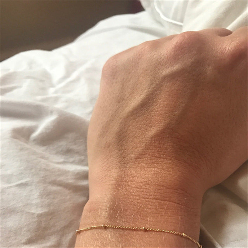 Unisex Geometric Bracelet Electroplated Gold And White Finish Alloy With Extension Chain Fashion Jewelry Gifts