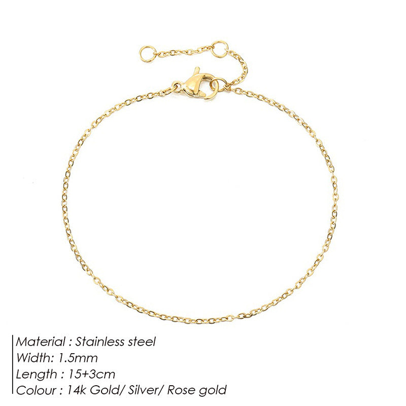 Stainless Steel Multi Layer Chain Bracelet U Shaped Design Electroplating Elegant Bracelet for Women and Girls