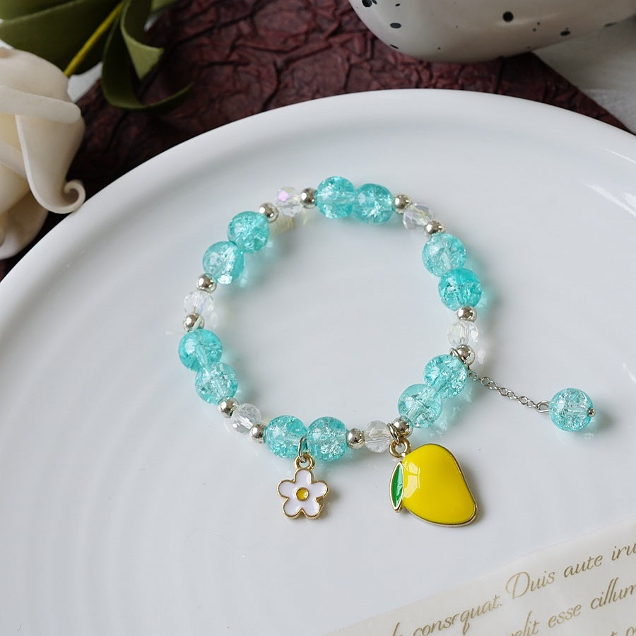 Womens Beaded Bracelet With Pearl Crystal And Alloy Animal Zodiac Charms Cartoon Adjustable Length Cute Charm