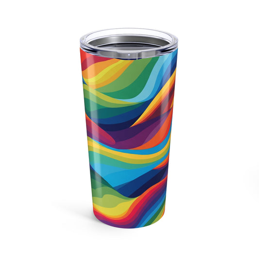 20oz Stainless Steel Tumbler With Vacuum Insulation Leak Proof Travel Coffee Mug With Lid And Printed Design