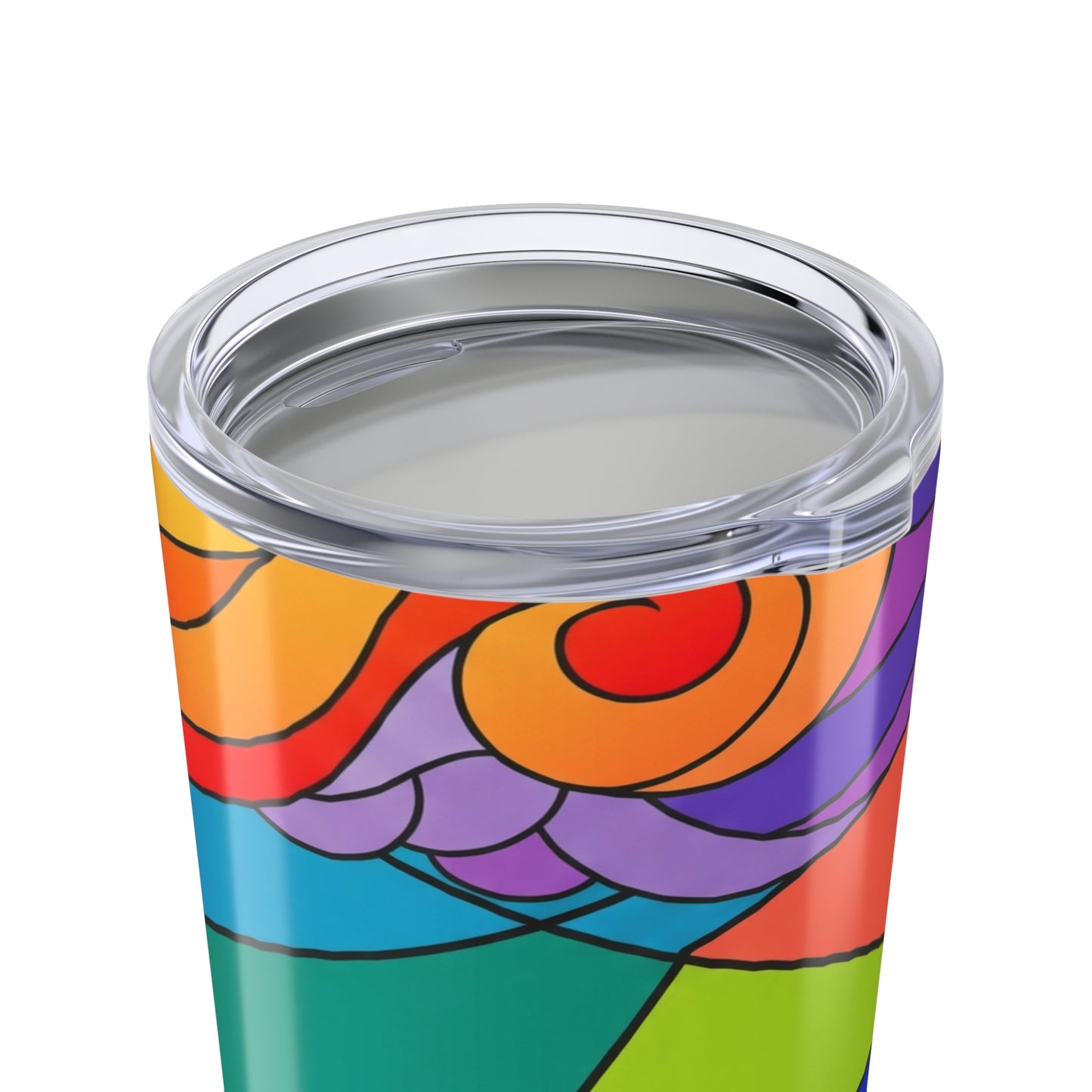 20oz Stainless Steel Tumbler With Printed Design Double Wall Vacuum Insulated Spill Resistant Durable Travel