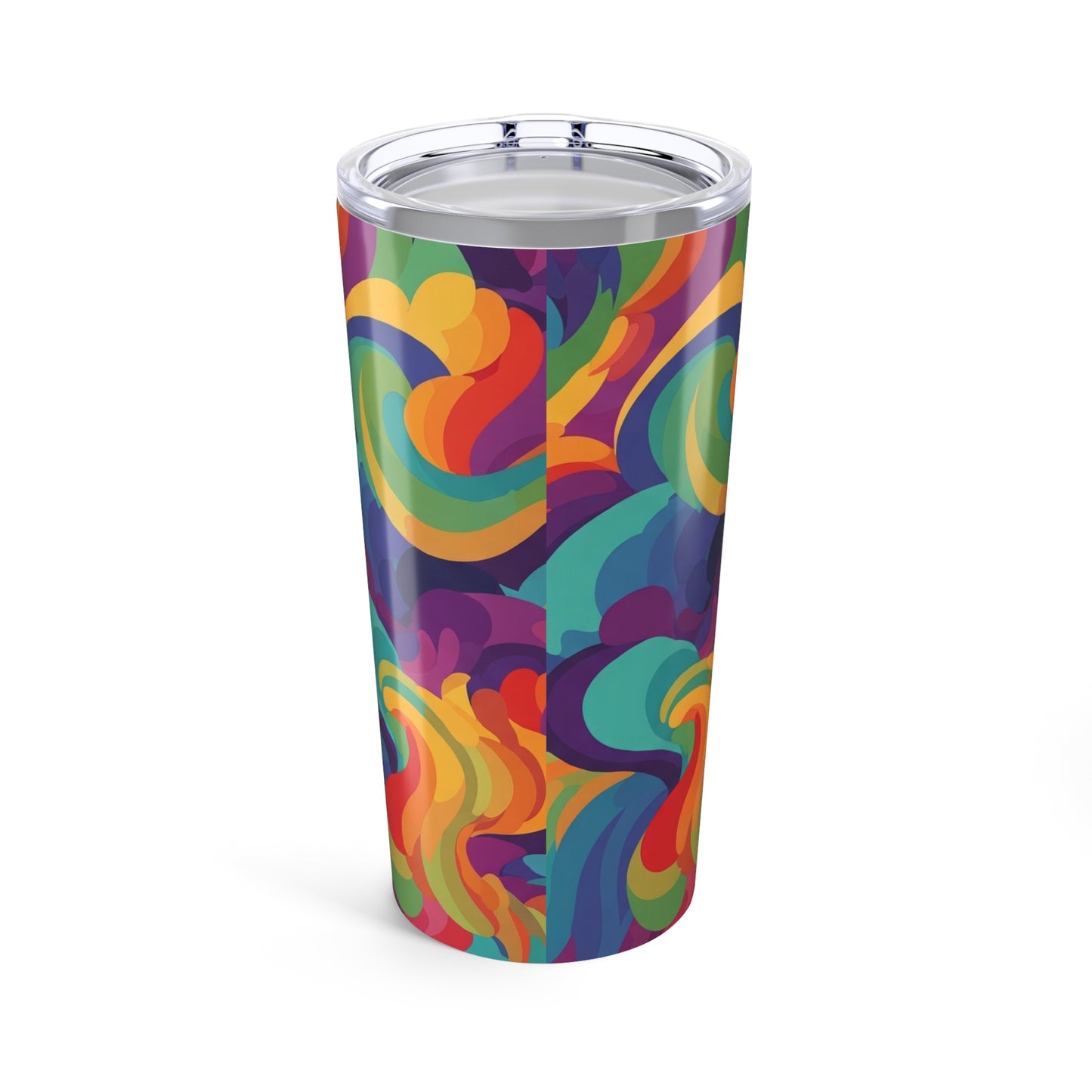 20oz Stainless Steel Tumbler With Abstract Art Double Wall Vacuum Insulated Spill Resistant Keeps Beverages Hot Or