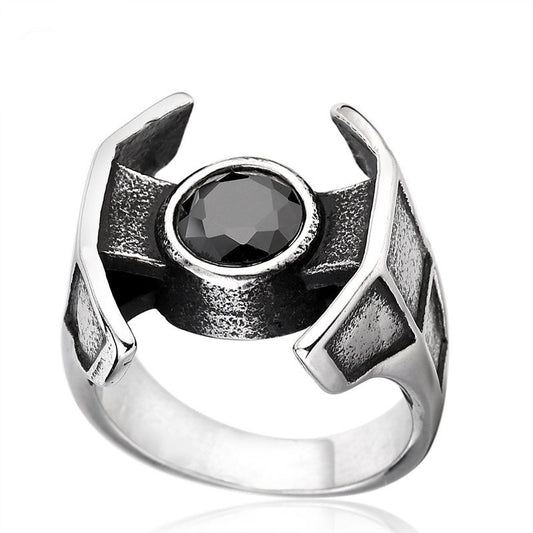 Mens Ring Spaceship Design Alloy Electroplated Ring European American Fashion Jewelry Statement For Men Styles