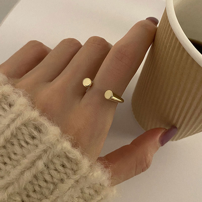 Gold Plated Adjustable Geometric Ring For Women Index Finger Jewelry Gift For Her Elegant Accessory Chic Style