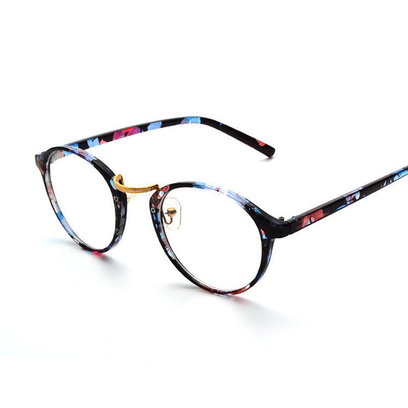Retro Full Frame Glasses For Decoration And Optician Use Metal Plastic Frame Resin Lenses Colorful Brown For Display