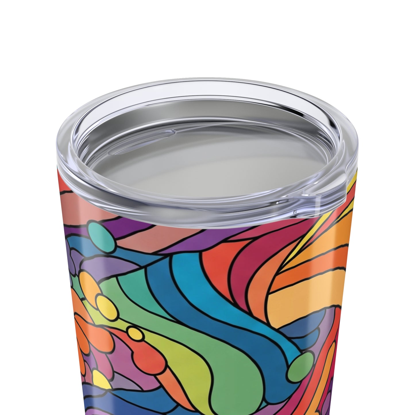 20oz Steel Tumbler With Double Wall Vacuum Insulation Spill Resistant BPA Free Printed Design For Hot And Cold