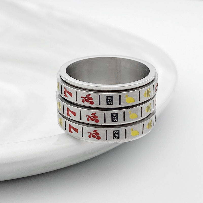 Titanium Steel Ring Fashion Jewelry Band for Men and Women Personality Statement Ring Steel Color Sizes 7 8 9 10 and 11