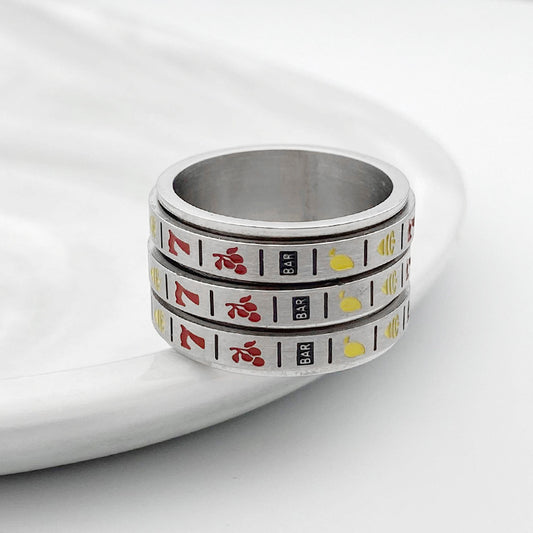 Titanium Steel Ring Fashion Jewelry Band for Men and Women Personality Statement Ring Steel Color Sizes 7 8 9 10 and 11