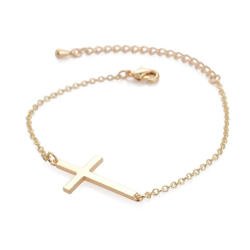 Cross Bracelet Alloy Plated Fashion Jewelry Accessory Religious Gift Bracelet For Women And Men Stylish Jewelry