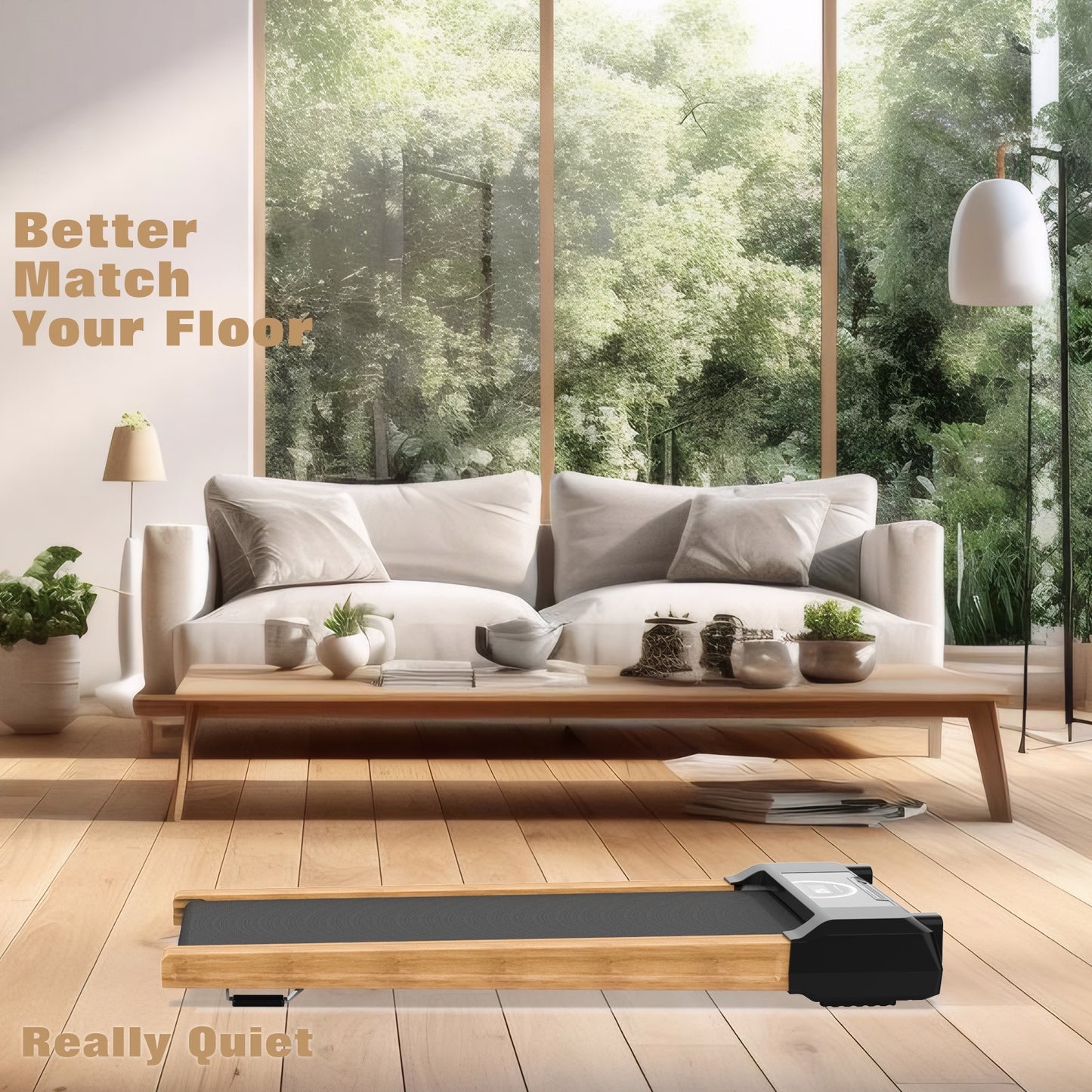 Under Desk Treadmill Walking Pad for Home Office 2.5 HP Motor 0.5-4 MPH Speed 300 LBS Capacity for Walking and Running Includes Remote Control and Batteries