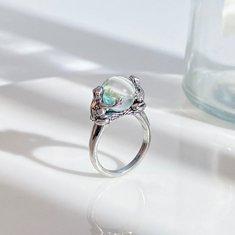 Frog Ring Personalized Acrylic Jewelry Statement Ring Fashionable Animal Accessory for European American Style