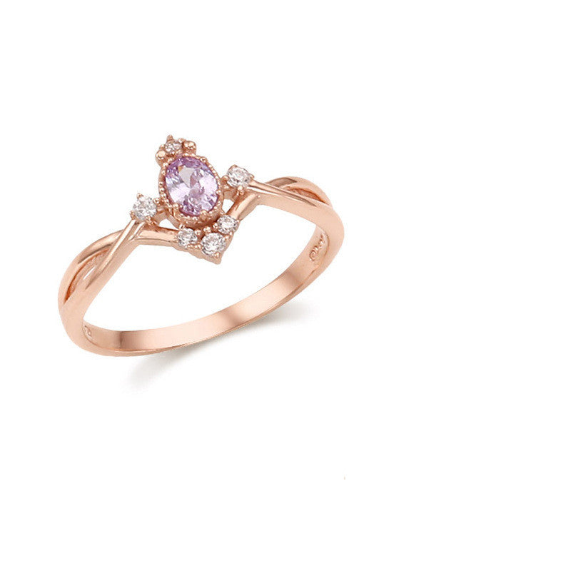 New European And American Fashion Womens Rings Cartoon Zircon Inlay Metal Adjustable 5.5mm Cinderella Mermaids