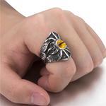 Titanium Steel Ring With Evil Skull Eye Geometric Design Edgy Fashion Jewelry For Men And Women For Men Unique