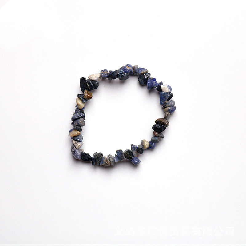 Natural Stone Bracelet Crushed Stone Bracelet Polished Chakra Bracelet Healing Grounded Energy Bracelet Energy