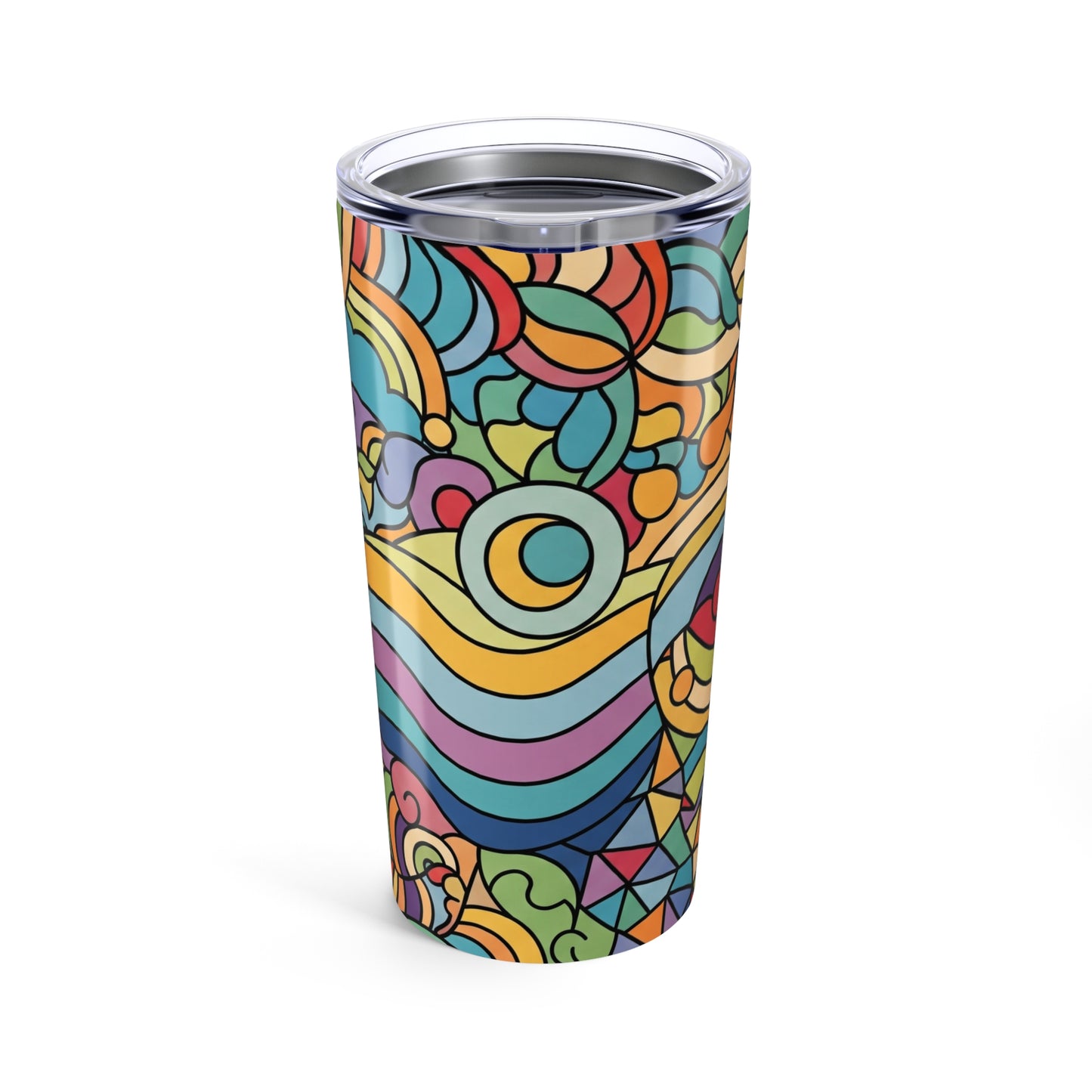 20oz Stainless Steel Tumbler With Double Wall Vacuum Insulation Spill Resistant Lid For Hot And Cold Drinks Printed