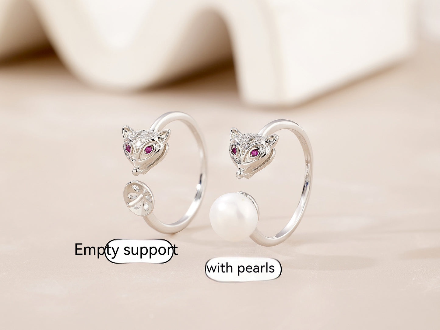 Women Ring With Freshwater Pearls Gold Or White Gold Frame Elegant For Wedding Banquet And Daily Wear Everyday