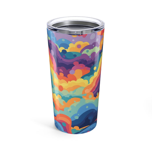 20oz Stainless Steel Tumbler With Printed Graphics Double Wall Vacuum Insulated Spill Resistant Travel Mug BPA Free