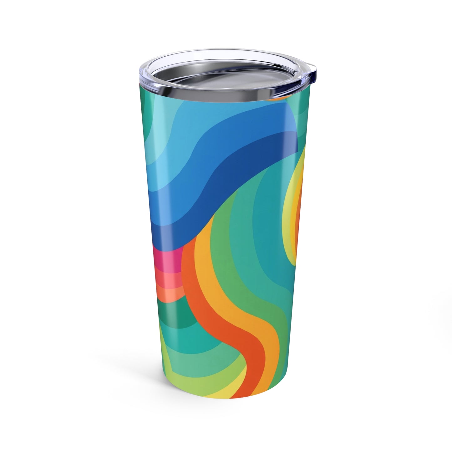 20oz Stainless Steel Tumbler With Vibrant Art Double Wall Vacuum Insulation For Hot And Cold Beverages Spill Proof