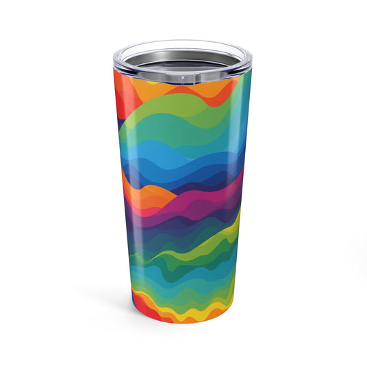 20 Ounce Metal Travel Mug With Vacuum Insulation Double Wall And Spill Proof Printed Design Keeps Beverages Hot Or