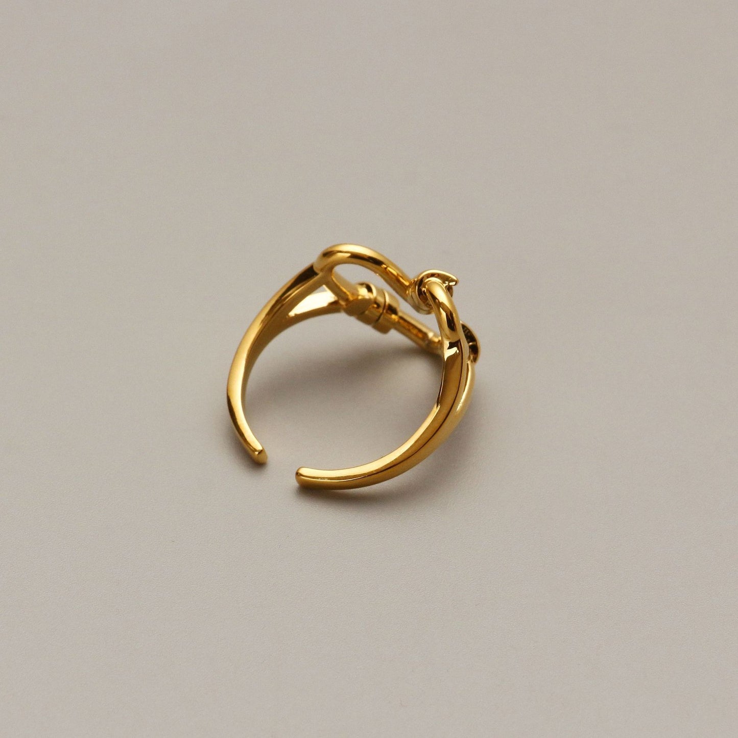 Womens Heart Shaped Ring Gold Plated Copper Hollow Winding Adjustable European American Fashion Jewelry Trendy