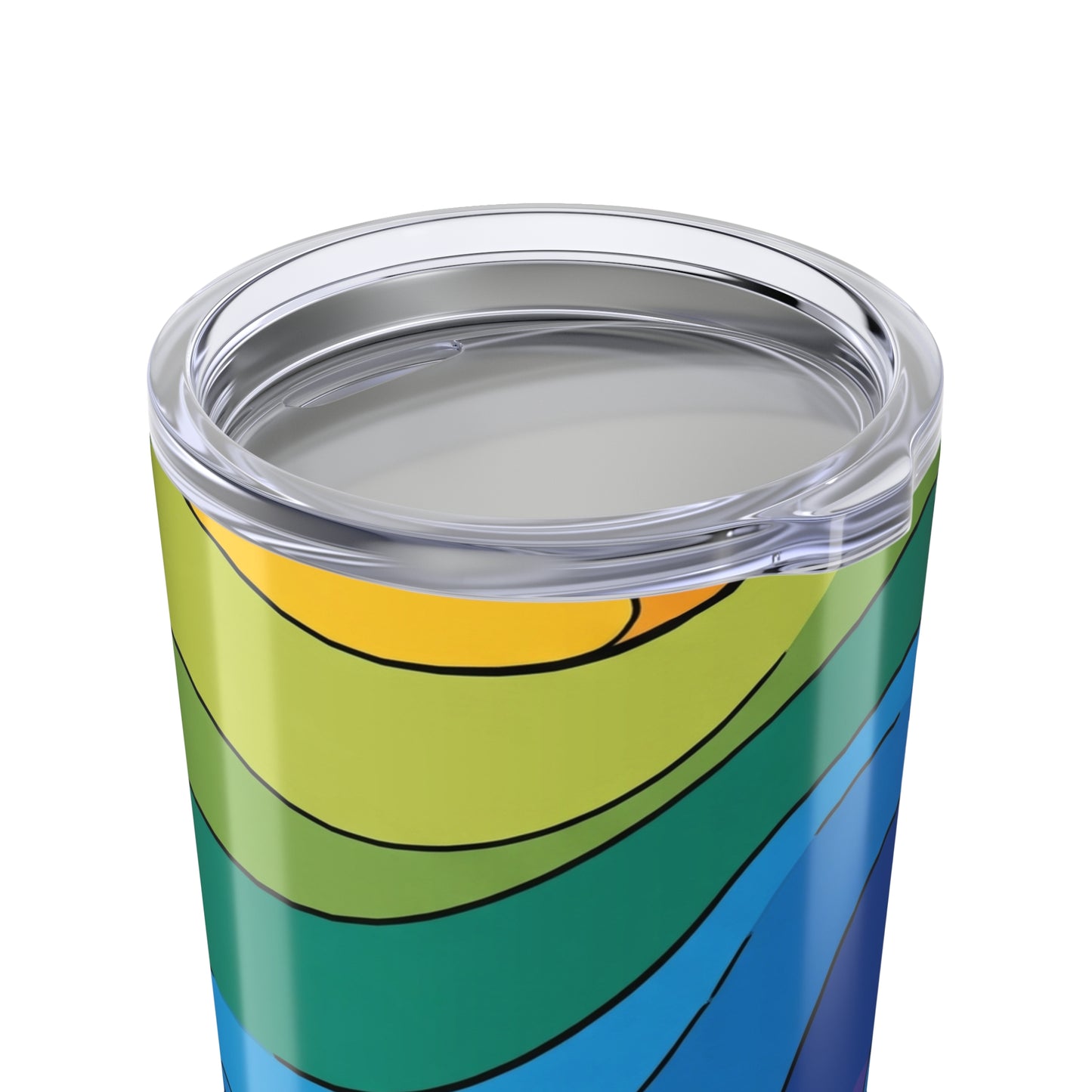 20 Oz Stainless Travel Tumbler With Double Wall Vacuum Insulation Spill Resistant Printed Design For Hot Or Cold