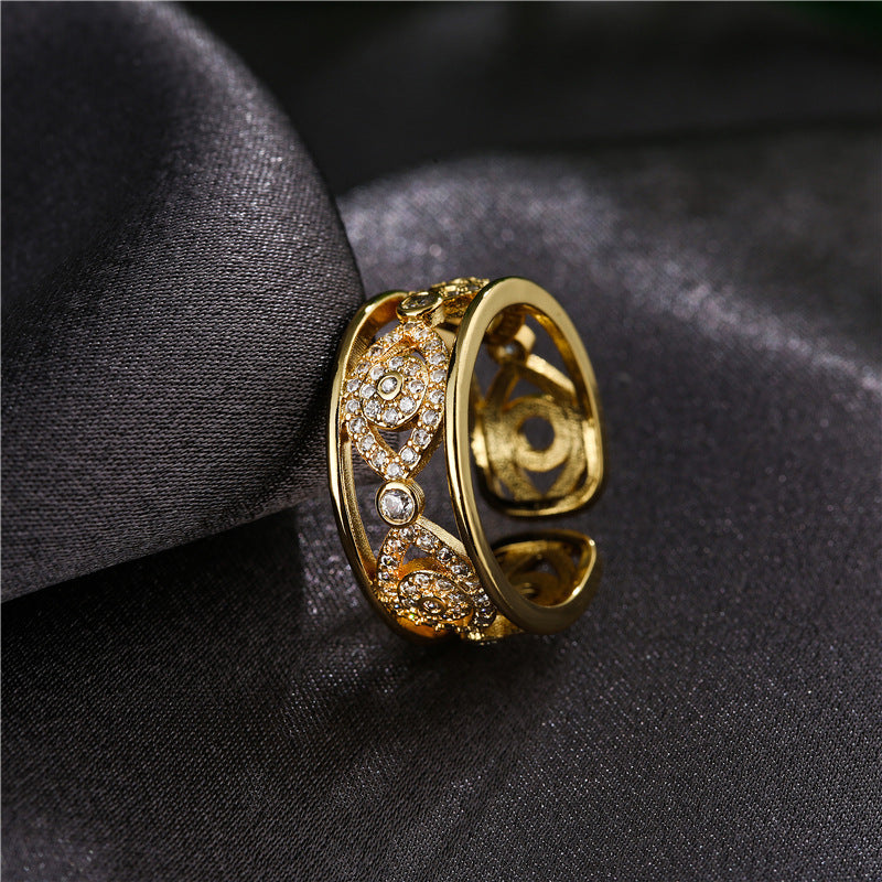 Copper Ring With Geometric Cutout Design Adjustable Opening For Women Jewelry Gift Idea Great Everyday Use Now