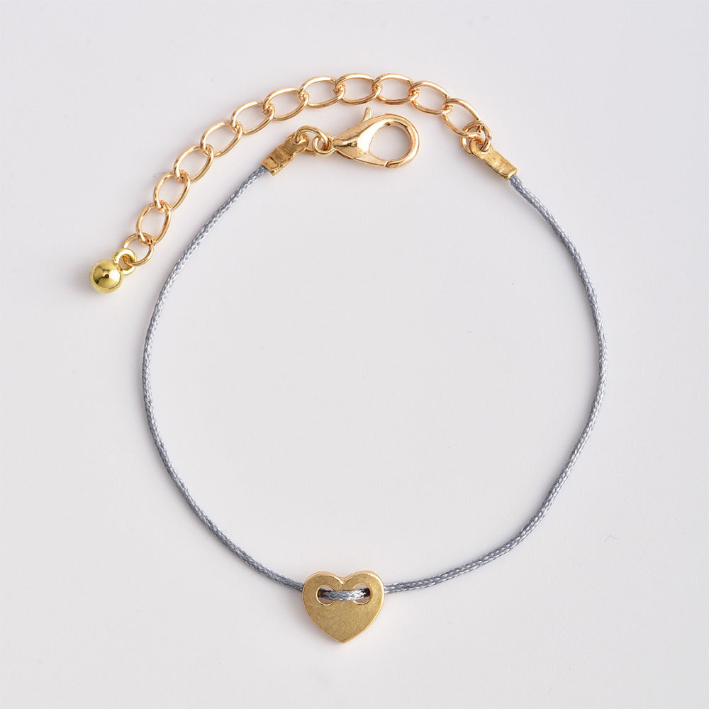 Womens Multi Layer Heart Design Bracelet Set Metal Love Elements Fashion Jewelry Weddings Birthday Anniversary