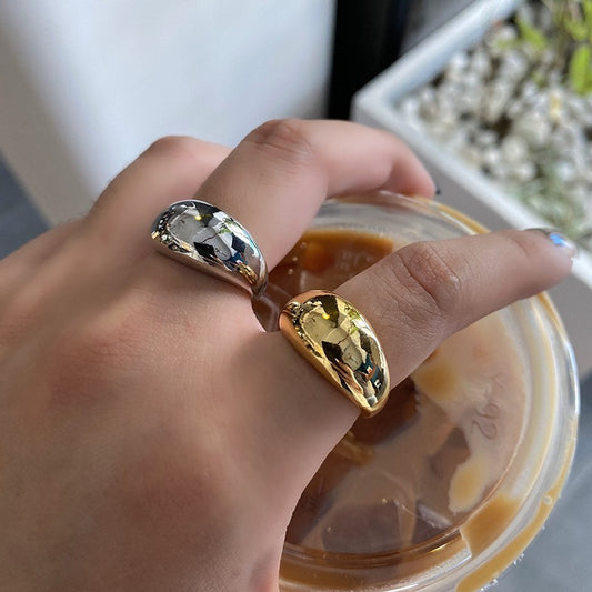 Silver Plated Adjustable Geometric Rings For Women Index Finger Retro Style Everyday Wear Complementing Outfits