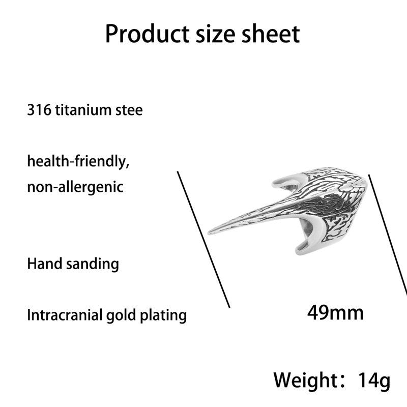 Titanium Steel Animal Beak Vintage Men's Personality Punk Ring