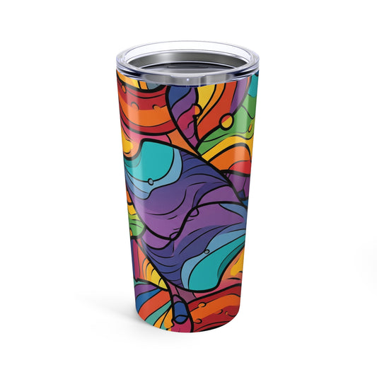 20oz Stainless Steel Travel Mug Pattern Double Wall Vacuum Insulated Spill Resistant Durable For Hot And Cold