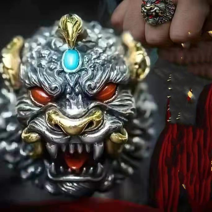 Unisex Geometric Ring Men Women Retro Geometric Adjustable Opening Band Gift Fashion Jewelry Personalized Ring