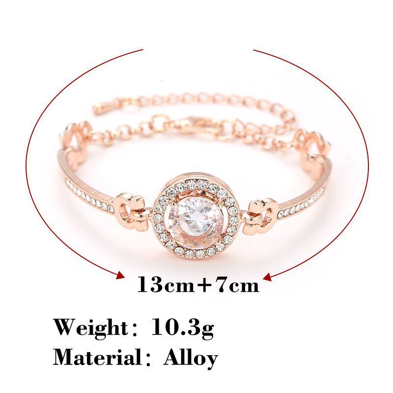 Womens Rhinestone Alloy Bracelet Elegant Sparkling Adjustable Length Lightweight Fashion Jewelry For Every Day