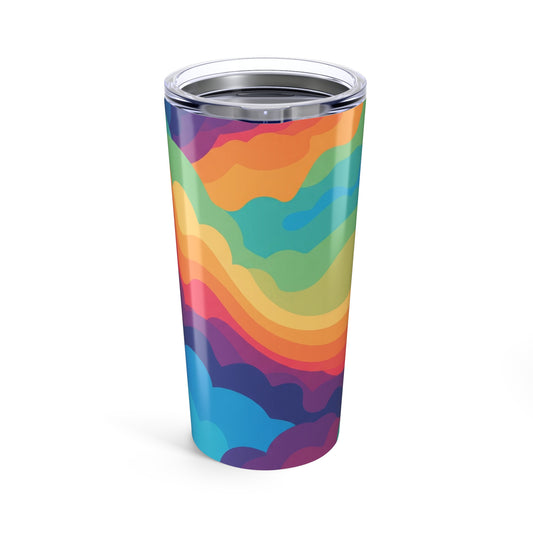 20oz Stainless Steel Tumbler With Printed Design Vacuum Insulated Double Wall Spill Resistant BPA Free Travel Mug