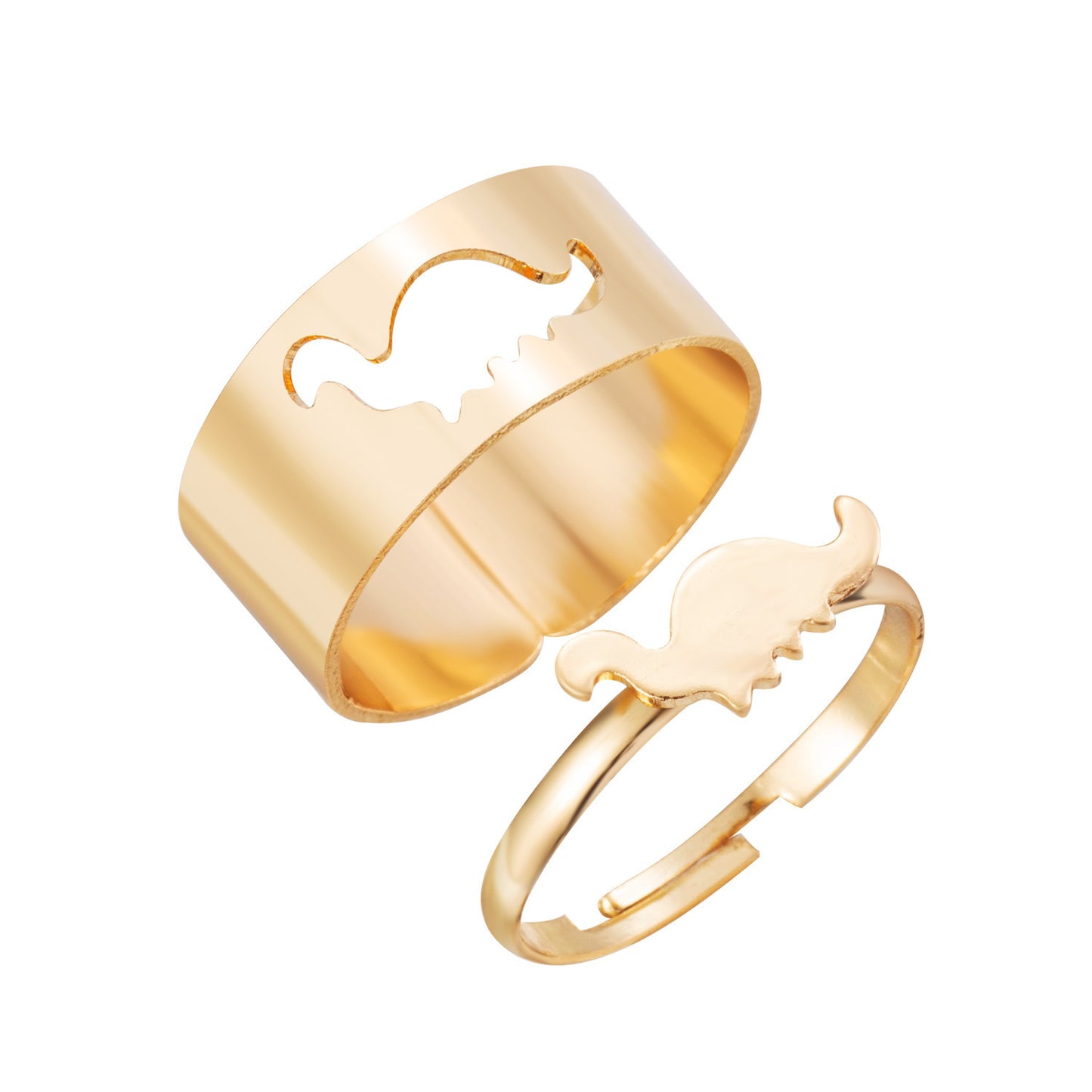 Unisex Adjustable Ring Dinosaur Flame Frog Key Design Alloy