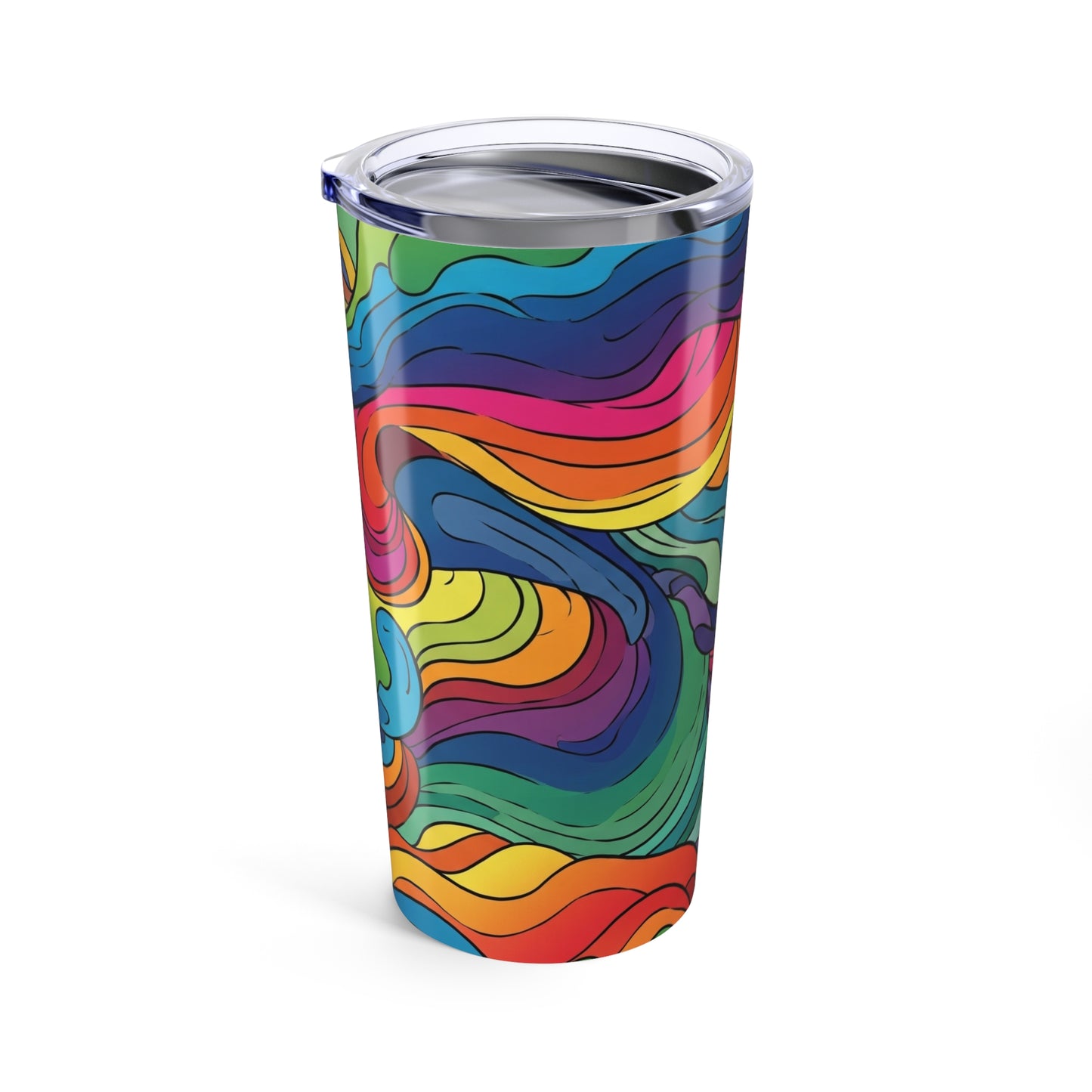 20oz Stainless Steel Tumbler With Printed Design Double Wall Vacuum Insulated Spill Resistant Thermal Beverage