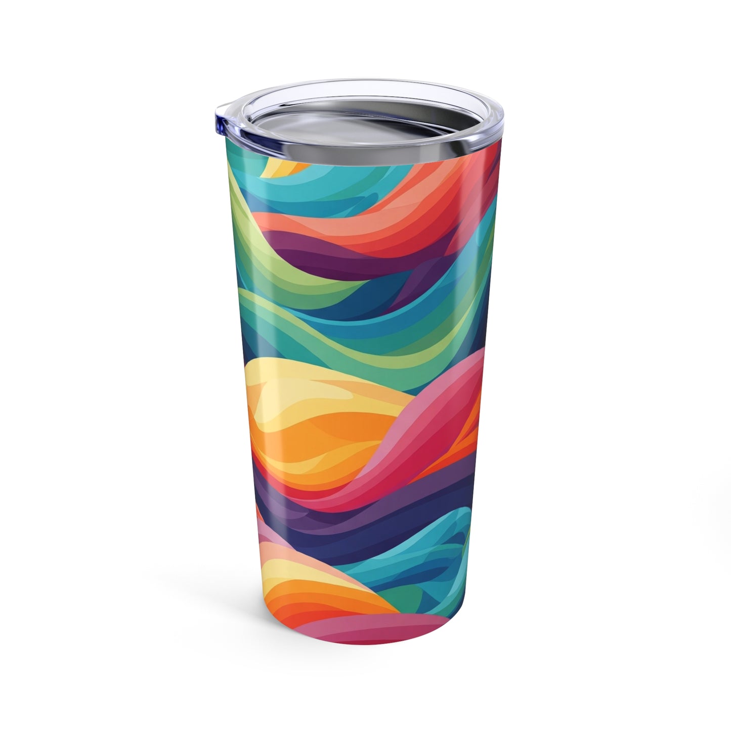 20oz Stainless Steel Travel Mug With Double Wall Vacuum Insulation Leak Proof Lid Durable Printed Beverage Tumbler