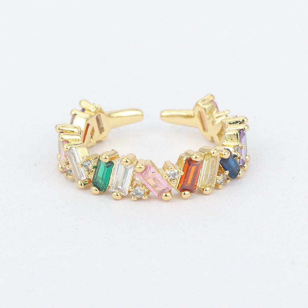 Women Adjustable Copper Plated Ring Fashion Jewelry For Everyday Chic Wearable Elegant Dainty Finger Ring Gift