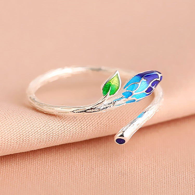 Womens Leafing Rings Fashion Copper Ring Electroplated Jewelry Gifts ForYou WeddingDay Birthday Holiday Travel