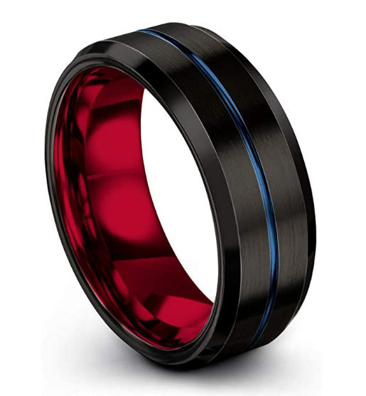 Mens Titanium Steel Ring Brushed Polished Band Simple Design Jewelry For Men Fashion Accessory Everyday Wear Look