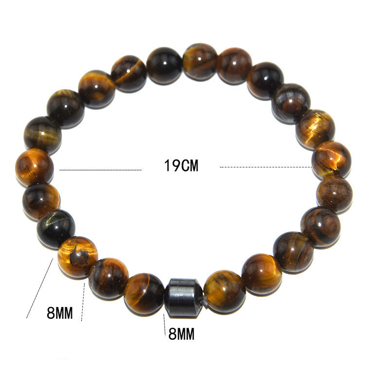 Natural Stone Bead Bracelet Tiger Eye 8mm Beads 19cm Unisex Fashion Jewelry For Men Women Gift Ready Everyday Wear