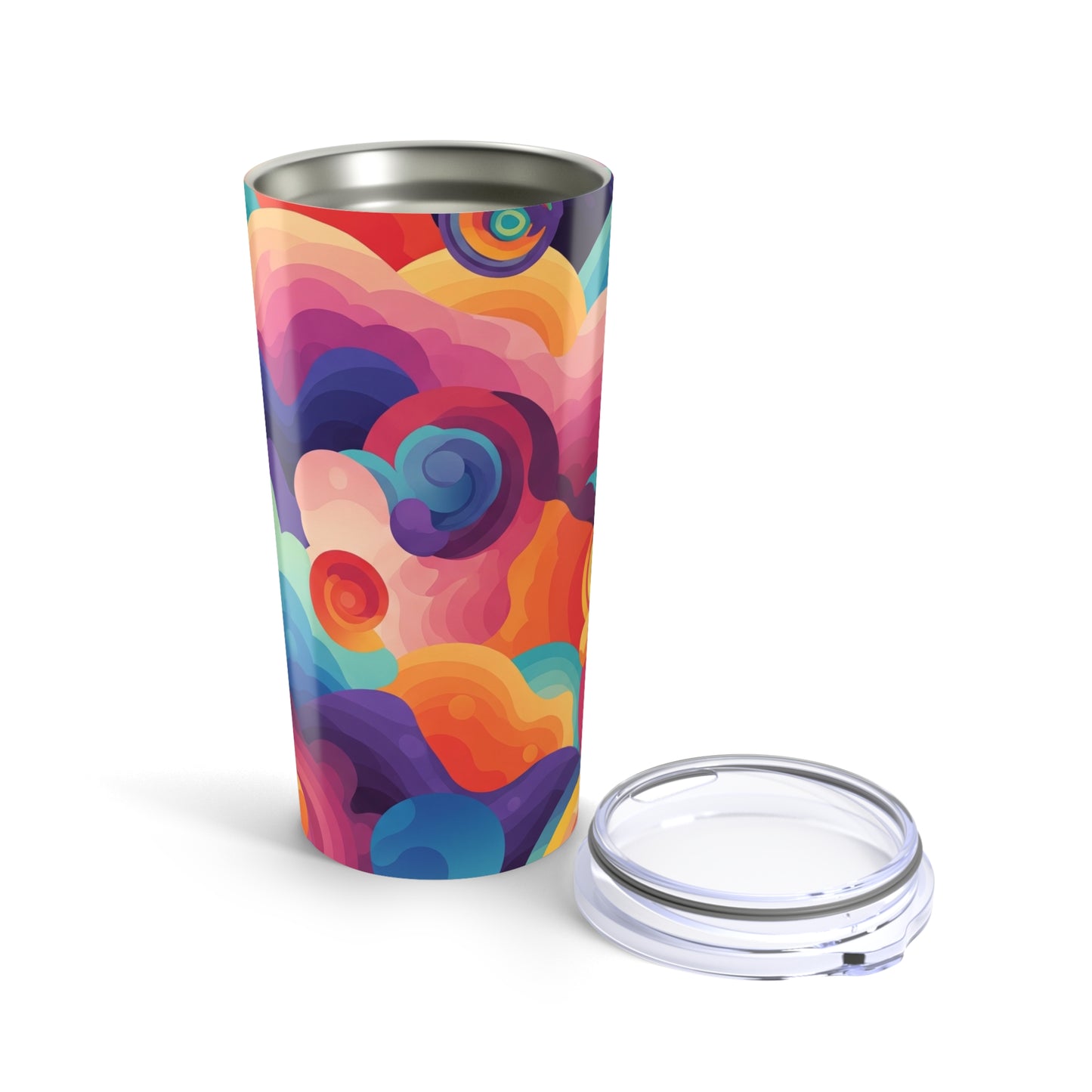 20oz Stainless Steel Travel Mug Double Wall Vacuum Insulated Spill Resistant Printed Durable For Hot And Cold