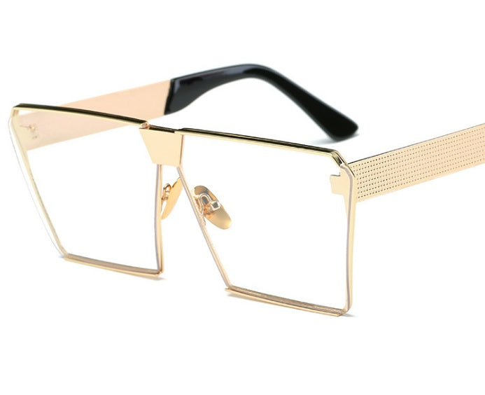 Womens Polarized Square Sunglasses UV400 Protection Trendy Fashion Eyewear Metal and Plastic Frame TAC Lenses Durable