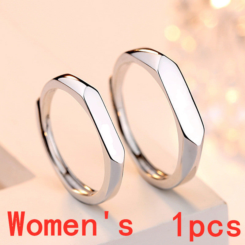 Elegant Smooth Simple RingsS925 Silver WithPlatinum Plating KoreanDesign Tarnish Resistant EverydayRings Women