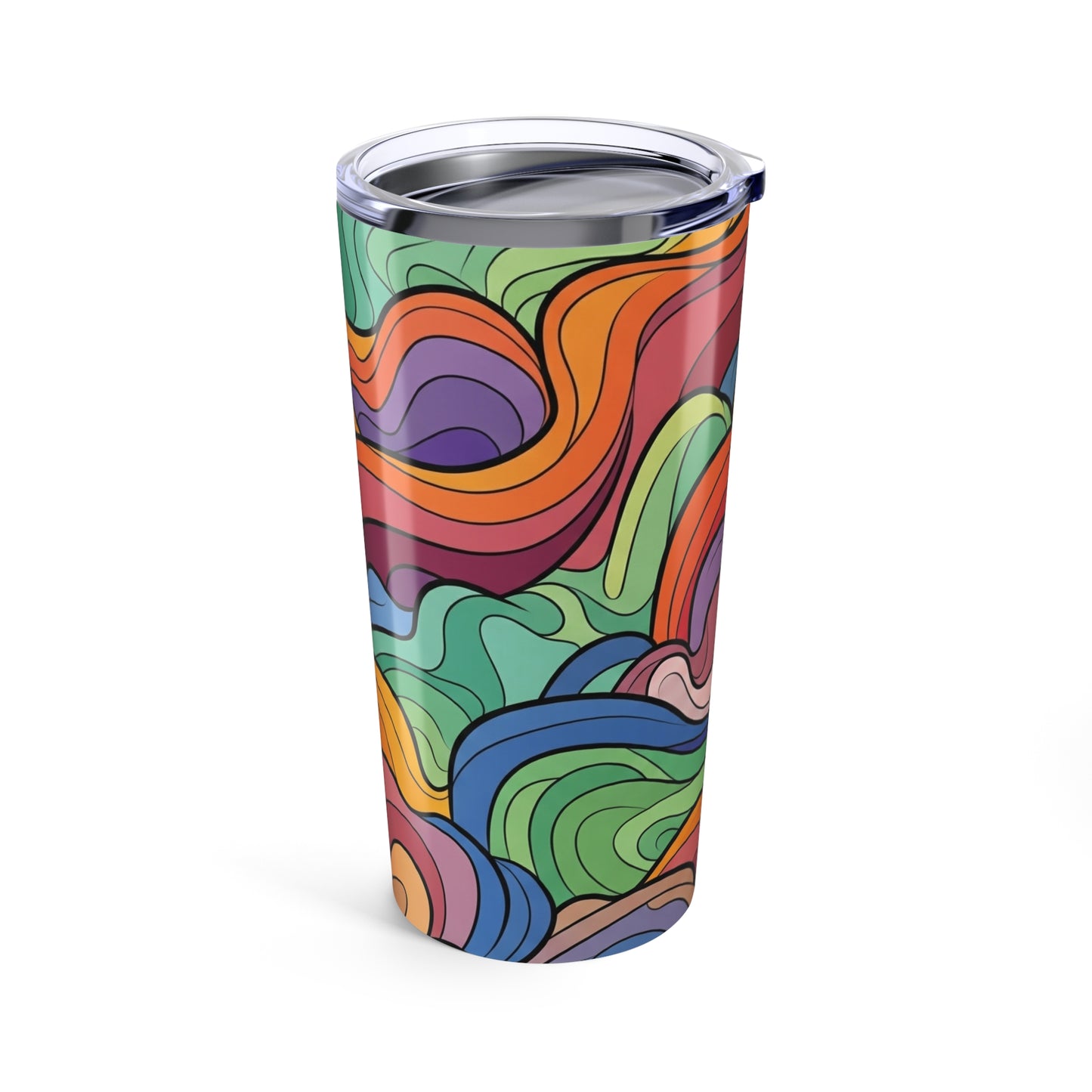 20oz Printed Stainless Steel Tumbler Travel Mug With Lid Double Wall Vacuum Insulation Keeps Hot Or Cold Drinks