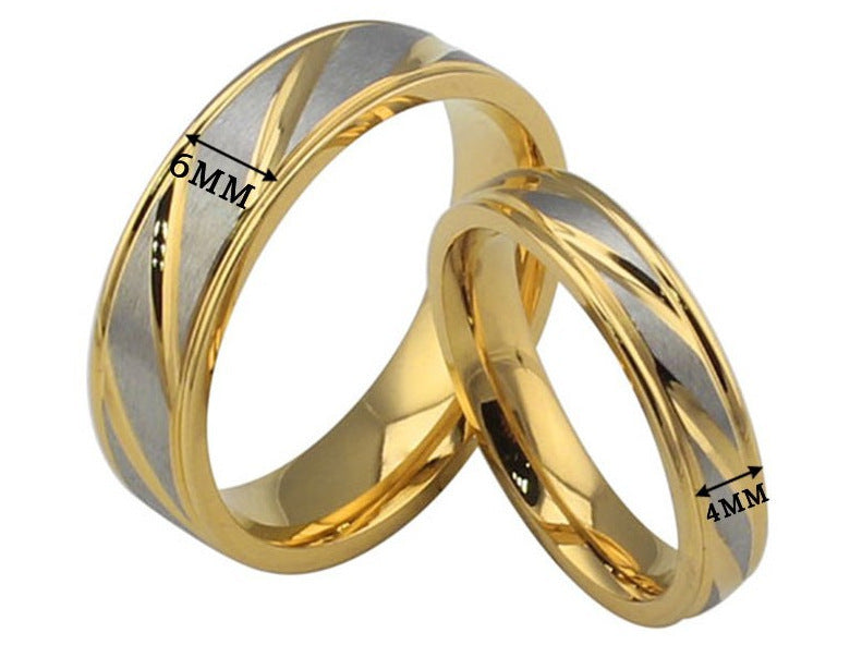 Twill Couple Ring Titanium Steel Handmade Jewelry for Couples with Classic Band Design Symbolizing Unity and Affection