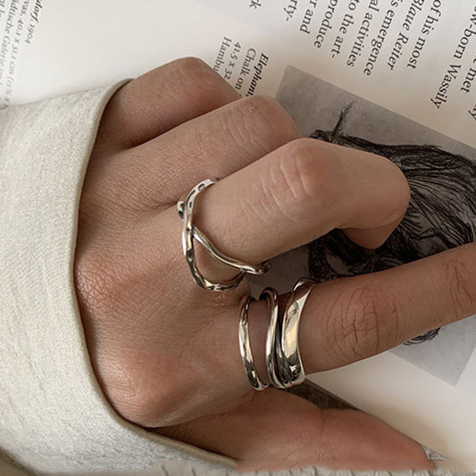 Korean Floral Ring 925 Sterling Silver For Women Gift