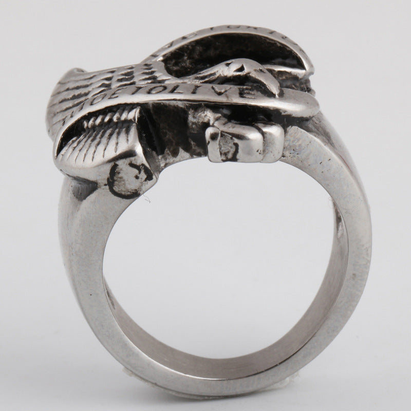 Titanium Eagle Ring